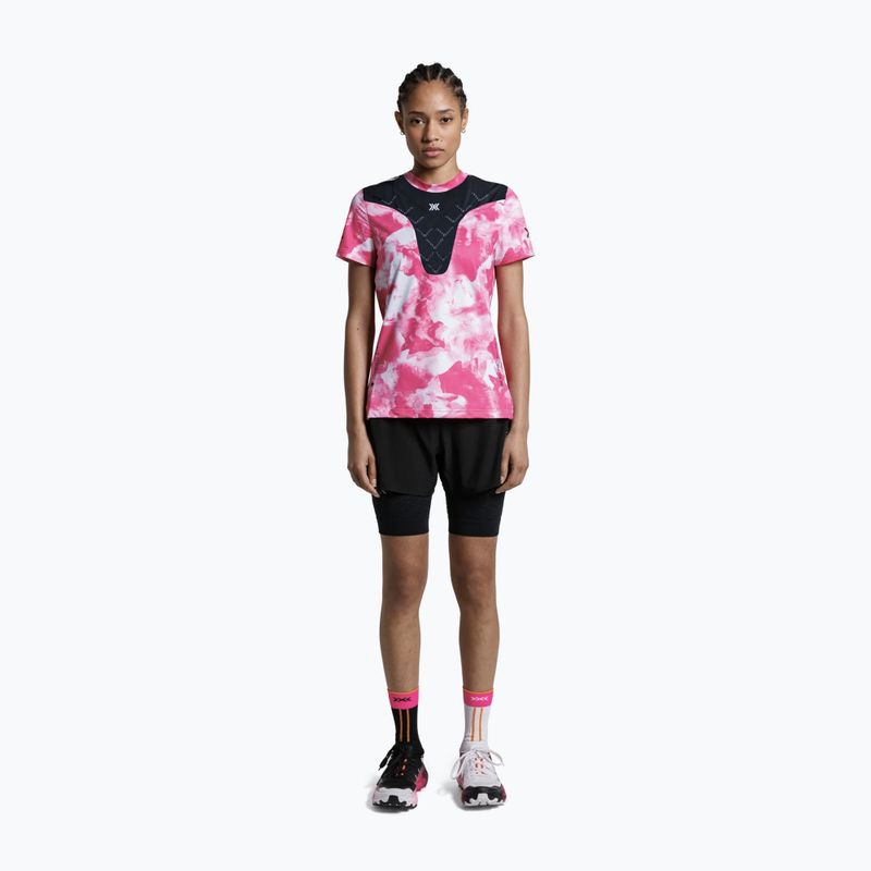 Moteriško bėgimo marškinėliai X-Bionic Corefusion Run wolfpack/white/neo pink 2