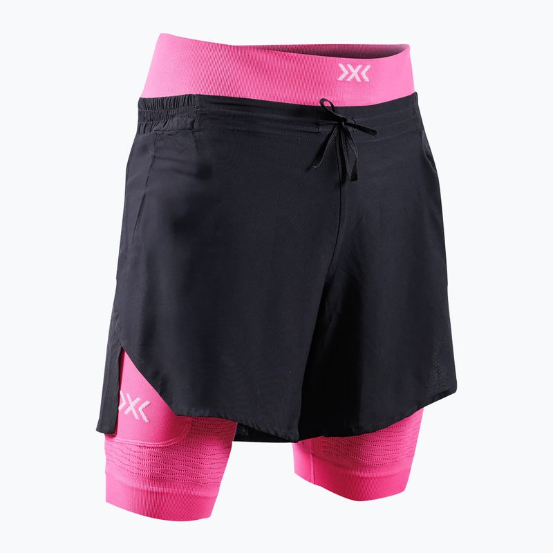 Vyriški bėgimo šortai X-Bionic Efektor 2in1 x black/neo pink 4