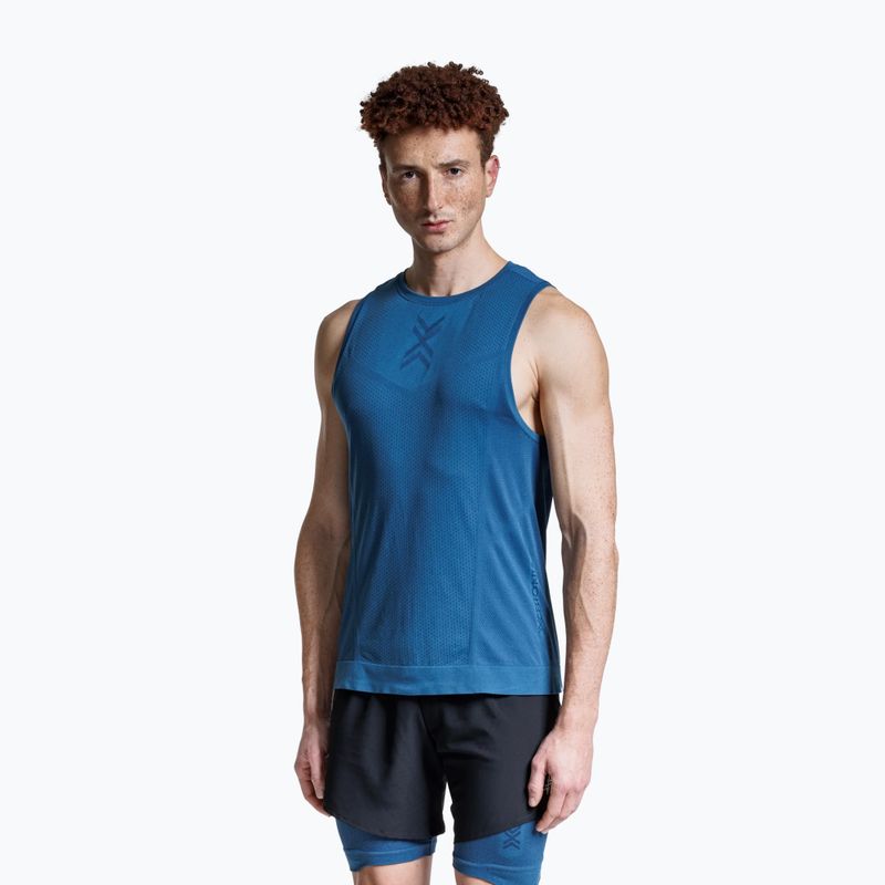 Vyriški bėgimo marškinėliai X-Bionic Xceed Run slate blue/marine 2