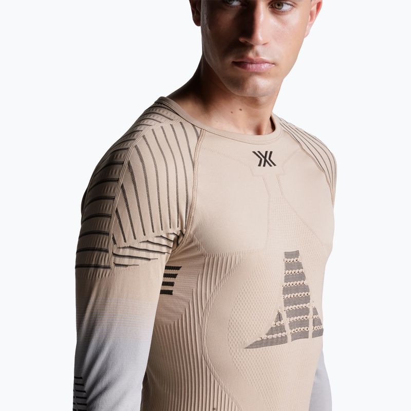 Vyriški termo marškinėliai ilgomis rankovėmis X-Bionic Invent Fx Shirt sand/light grey/grey 5