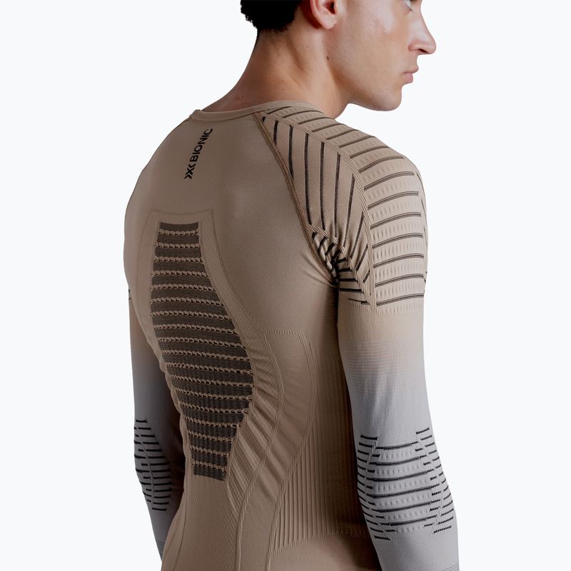 Vyriški termoaktyvūs marškinėliai X-Bionic Invent Fx Shirt sand/light grey/grey 7