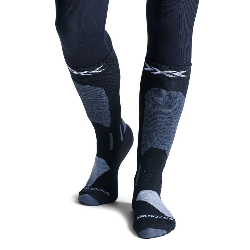 Vaikiškos slidinėjimo kojinės X-Socks Ski Discover Otc x black/light grey 3