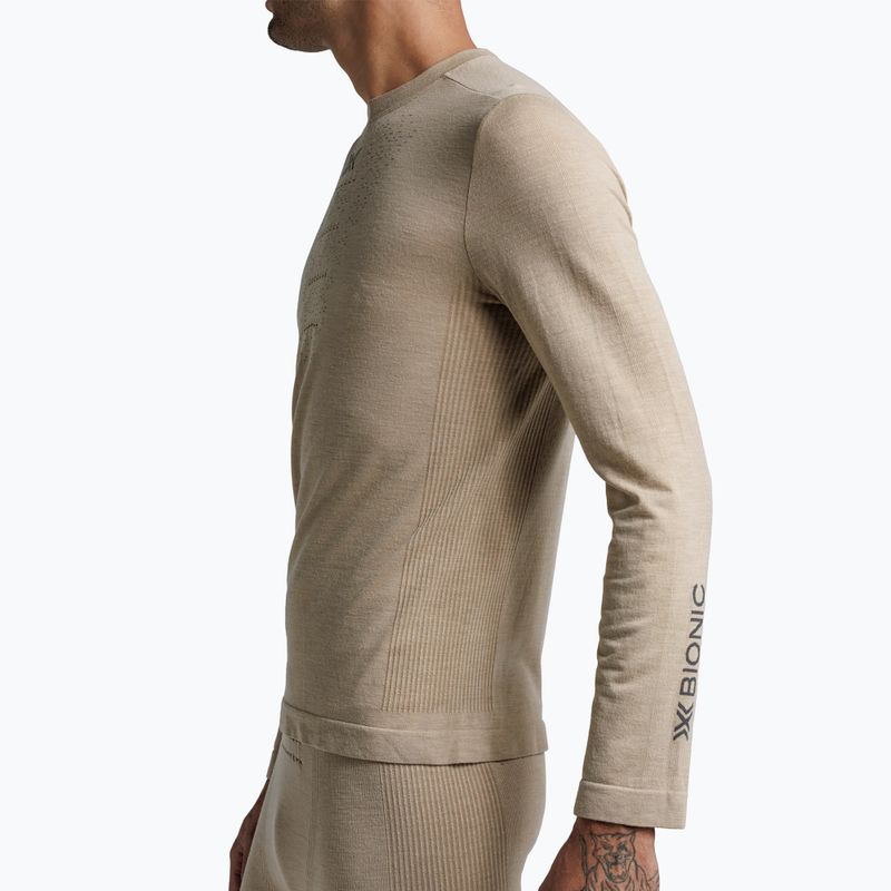 Vyriški termoaktyvūs ilgomis rankovėmis marškinėliai  X-Bionic Mightywool sand 5
