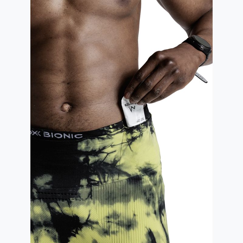 Vyriški bėgimo šortai X-Bionic Efektor Tights tie dye electric energy 6