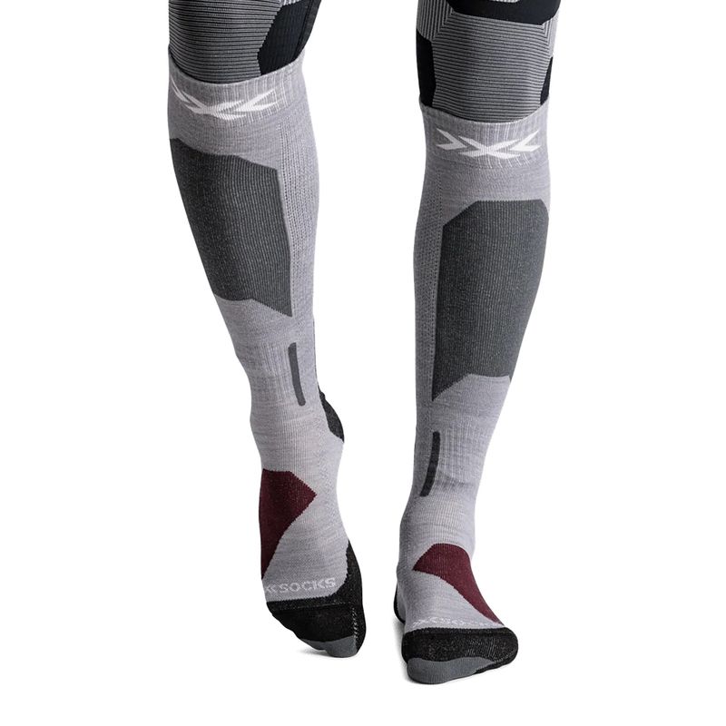 Slidinėjimo kojinės X-Socks Ski Discover Merino Otc silver grey 2