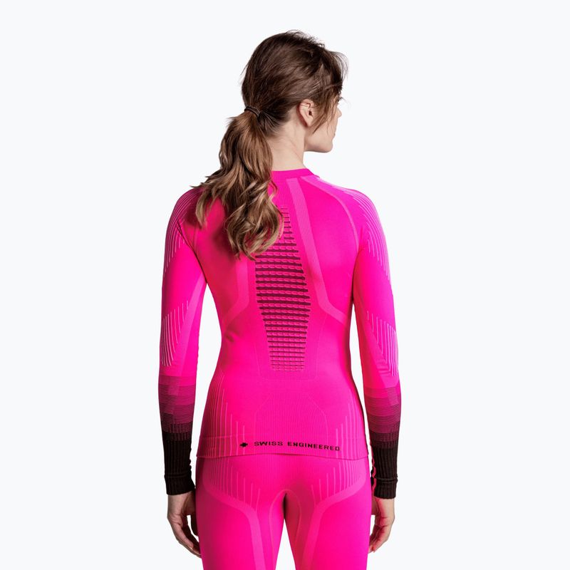 Moteriškas termo džemperis X-Bionic Invent Graphics LS fluo pink/x white 3