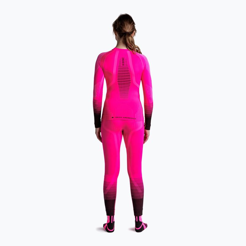 Moteriškas termo džemperis X-Bionic Invent Graphics LS fluo pink/x white 4