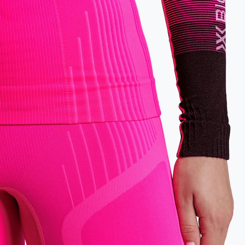 Moteriškas termo džemperis X-Bionic Invent Graphics LS fluo pink/x white 10