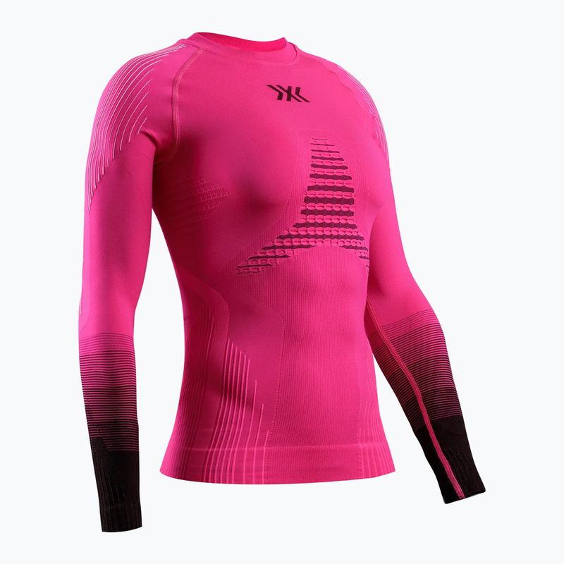 Moteriškas termo džemperis X-Bionic Invent Graphics LS fluo pink/x white 11