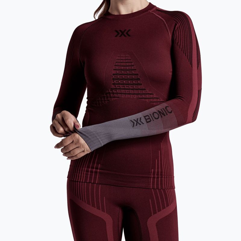 Moteriškas termo džemperis X-Bionic Invent Graphics LS oxide red/x black 6