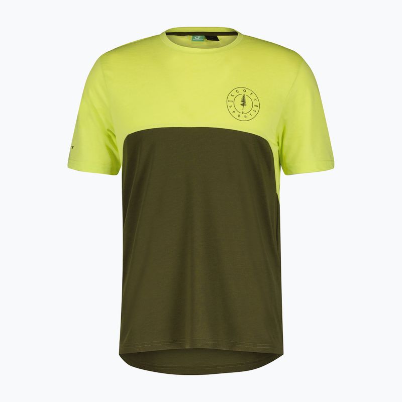 Vyriški SCOTT Trail Flow DRI dviratininko marškinėliai btter yellow/fir green