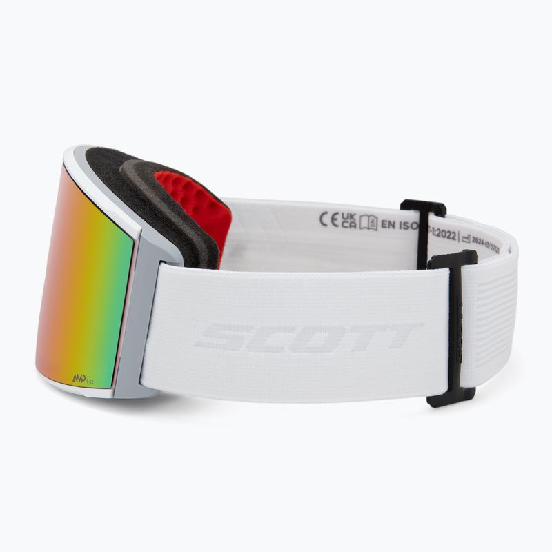Slidinėjimo akiniai SCOTT React mineral white/enhancer teal chrome/amp pro green 5