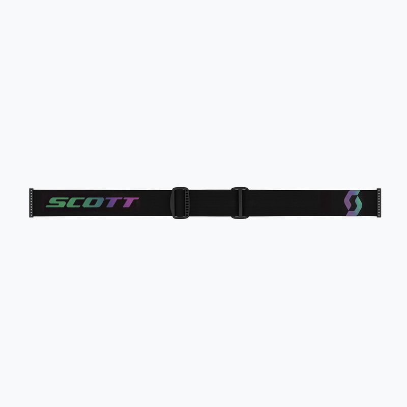 Slidinėjimo akiniai SCOTT Shield black/aurora green/enhancer teal chrome 3