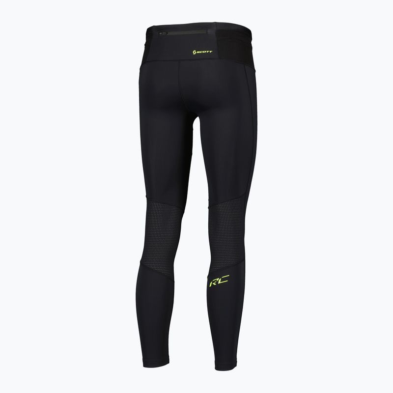 Vyriškos bėgimo tamprės SCOTT RC Run Full Tights black/yellow 2
