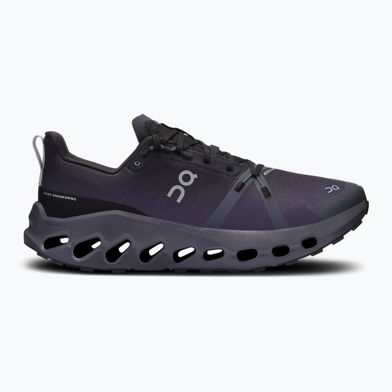 Vyriški bėgimo bateliai On Cloudsurfer Trail Waterproof black/eclipse 9