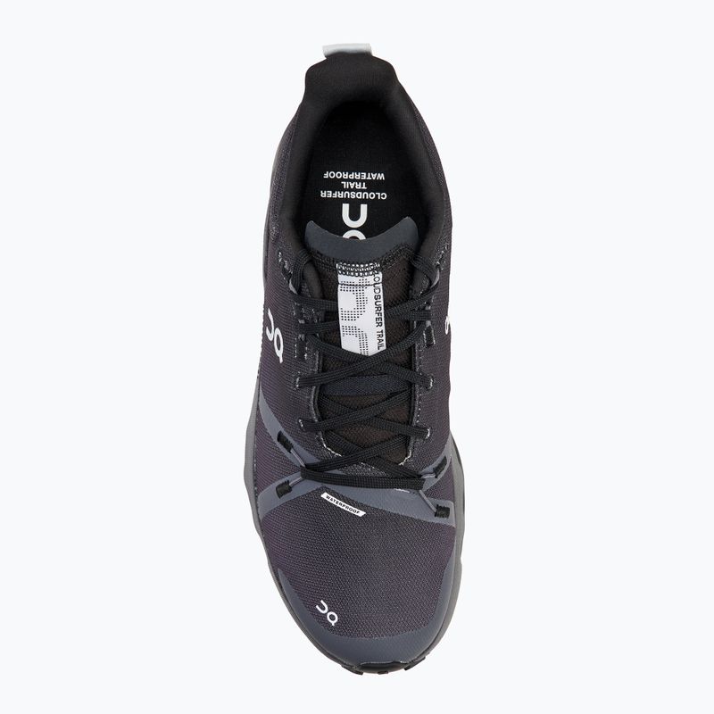 Vyriški bėgimo bateliai On Cloudsurfer Trail Waterproof black/eclipse 5