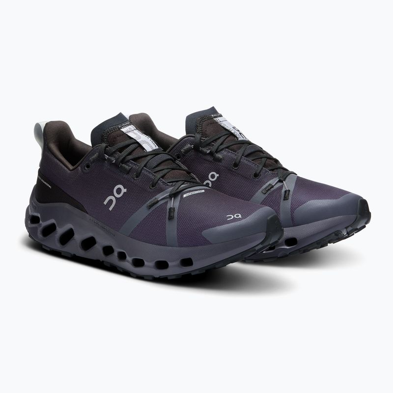 Moteriški bėgimo bateliai On Cloudsurfer Trail Waterproof black/eclipse 8