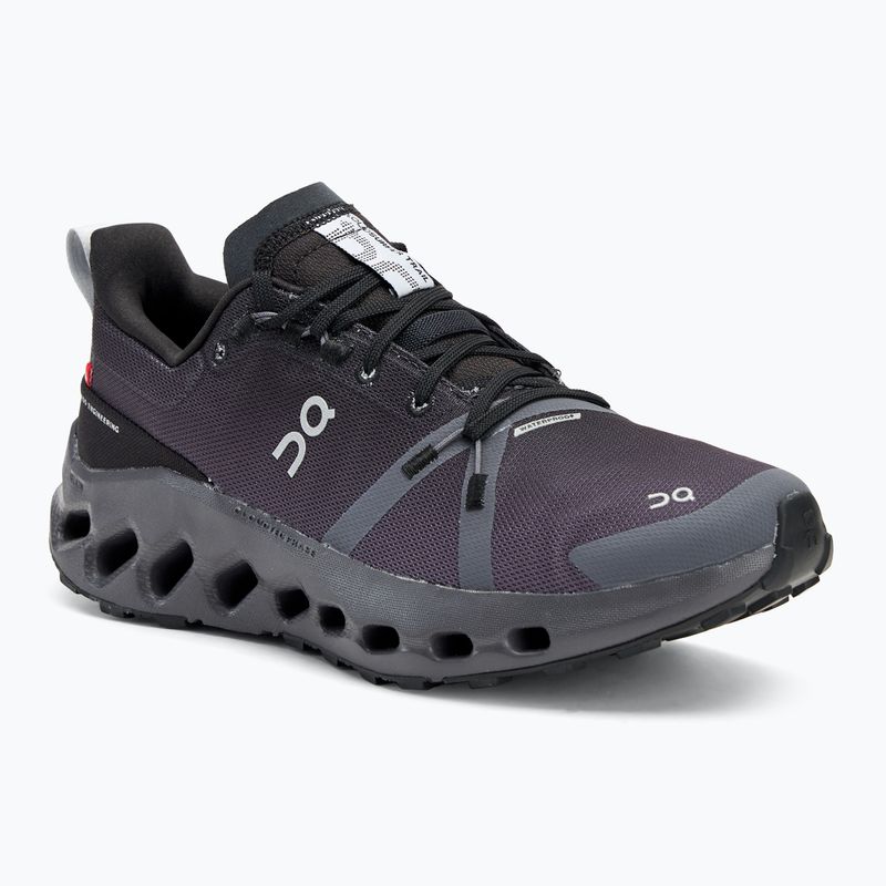 Moteriški bėgimo bateliai On Running Cloudsurfer Trail Waterproof black/eclipse