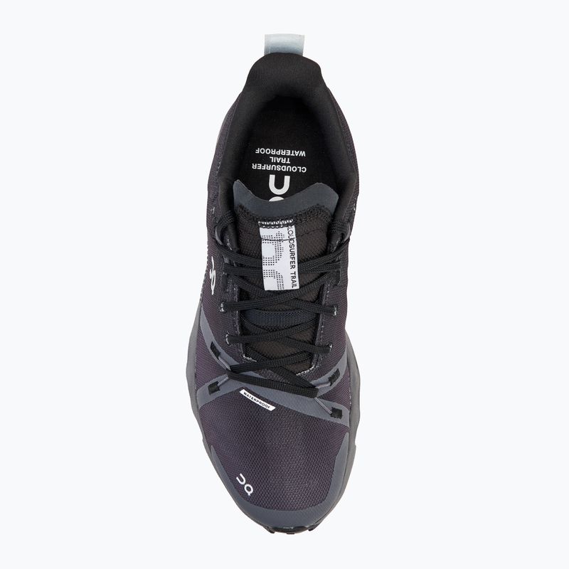 Moteriški bėgimo bateliai On Cloudsurfer Trail Waterproof black/eclipse 5