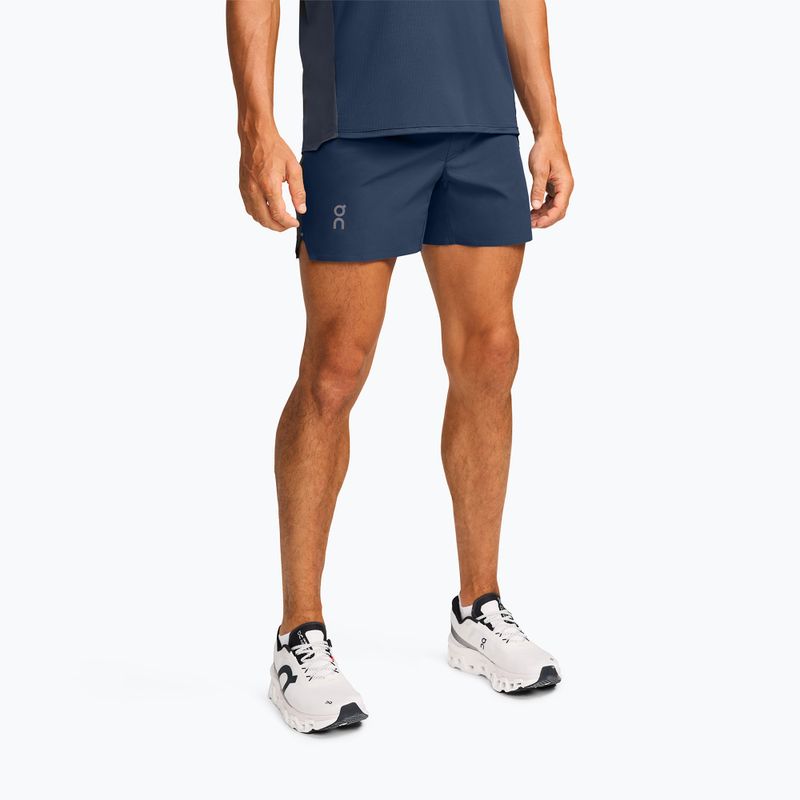 Vyriški bėgimo šortai On Running 5" Lightweight denim/black