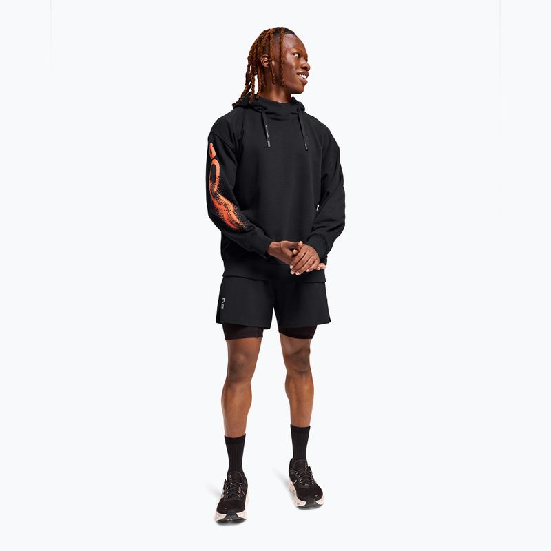 Vyriškas bėgimo džemperis On Running Club Hoodie Cloud black 2