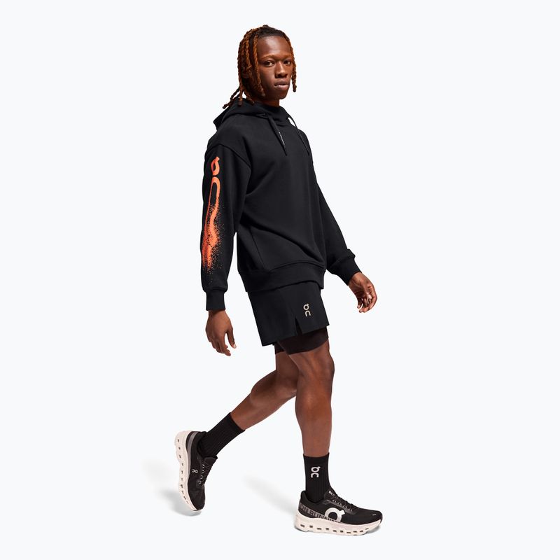 Vyriškas bėgimo džemperis On Running Club Hoodie Cloud black 4