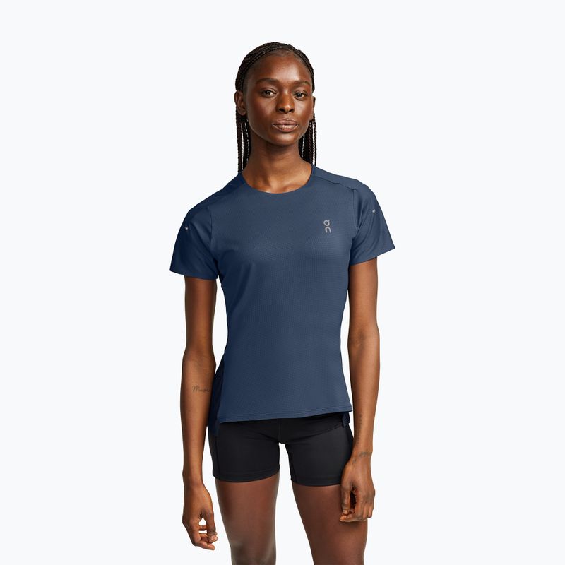 Moteriški bėgimo marškinėliai On Performance-T denim/navy