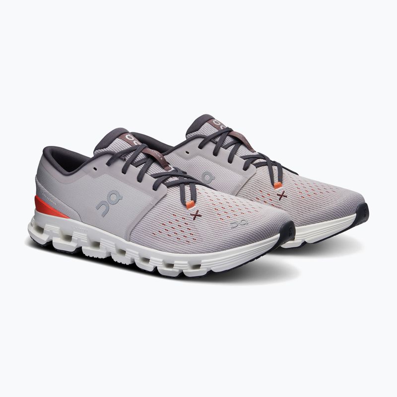 Vyriški bėgimo bateliai On Cloud X 4 silver/flame 9