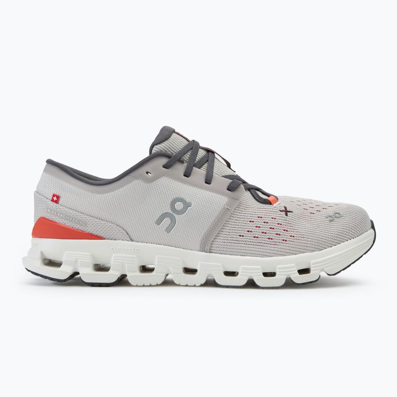 Vyriški bėgimo bateliai On Cloud X 4 silver/flame 2