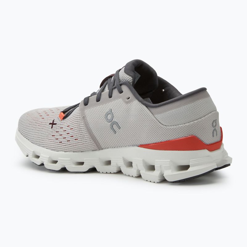 Vyriški bėgimo bateliai On Cloud X 4 silver/flame 3