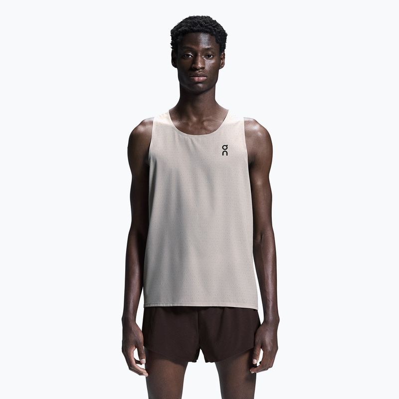 Vyriškas bėgimo tank topas On Race Singlet pearl