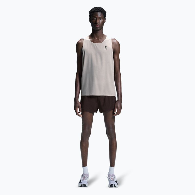 Vyriškas bėgimo tank topas On Race Singlet pearl 2