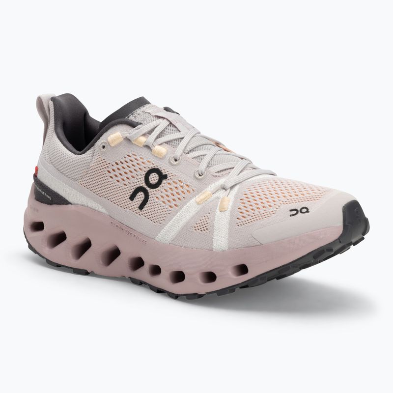 Moteriški bėgimo bateliai On Running Cloudsurfer Trail silver/mauve