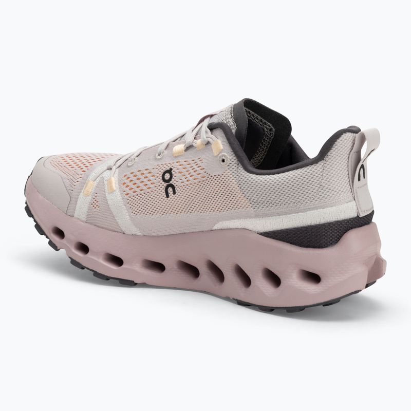 Moteriški bėgimo bateliai On Running Cloudsurfer Trail silver/mauve 3