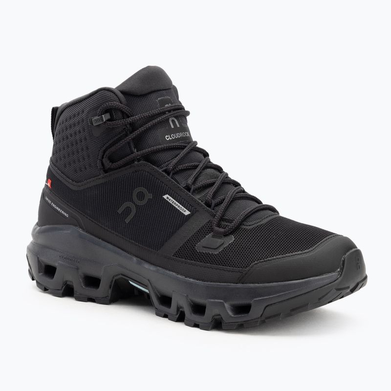 Vyriški batai On Running Cloudrock Mid Waterproof black/black