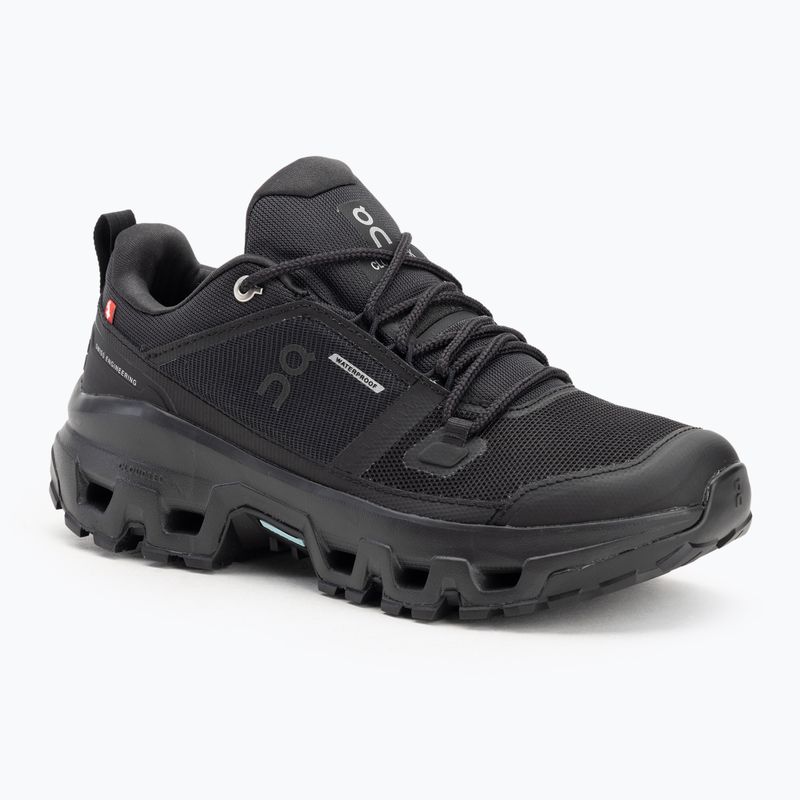 Moteriški batai On Running Cloudrock Low Waterproof black/black