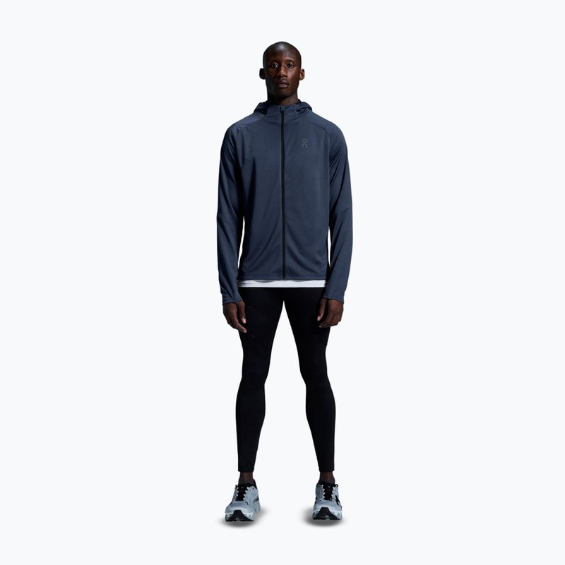 Vyriškas bėgimo džemperis On Running Climate Zip Hoodie midnight 2