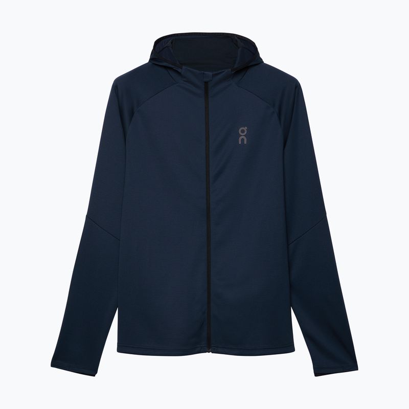 Vyriškas bėgimo džemperis On Running Climate Zip Hoodie midnight 8