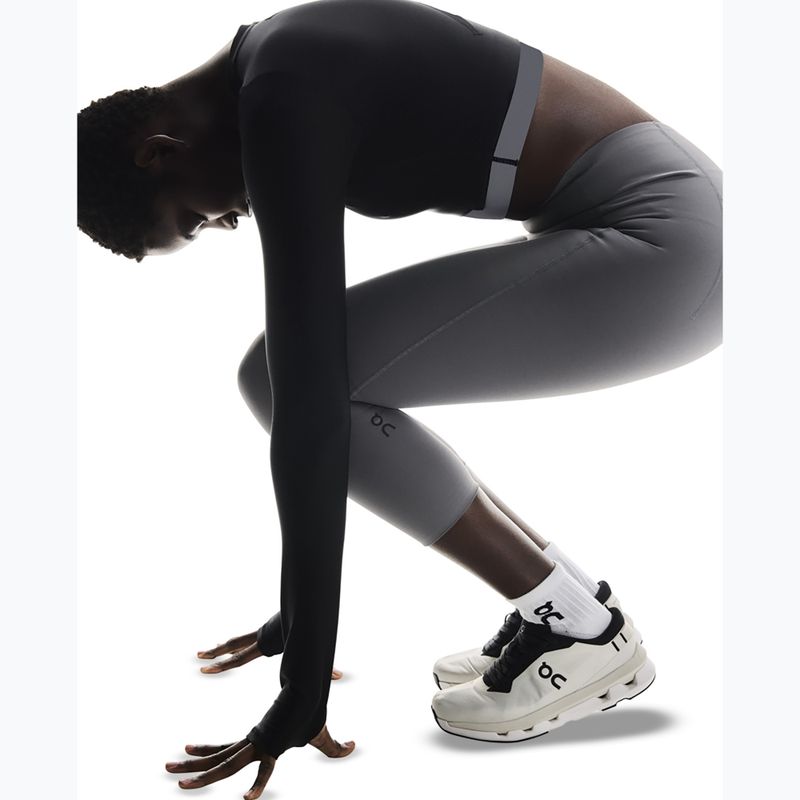 Moteriški treniruočių marškinėliai ilgomis rankovėmis On Train Crop black 7