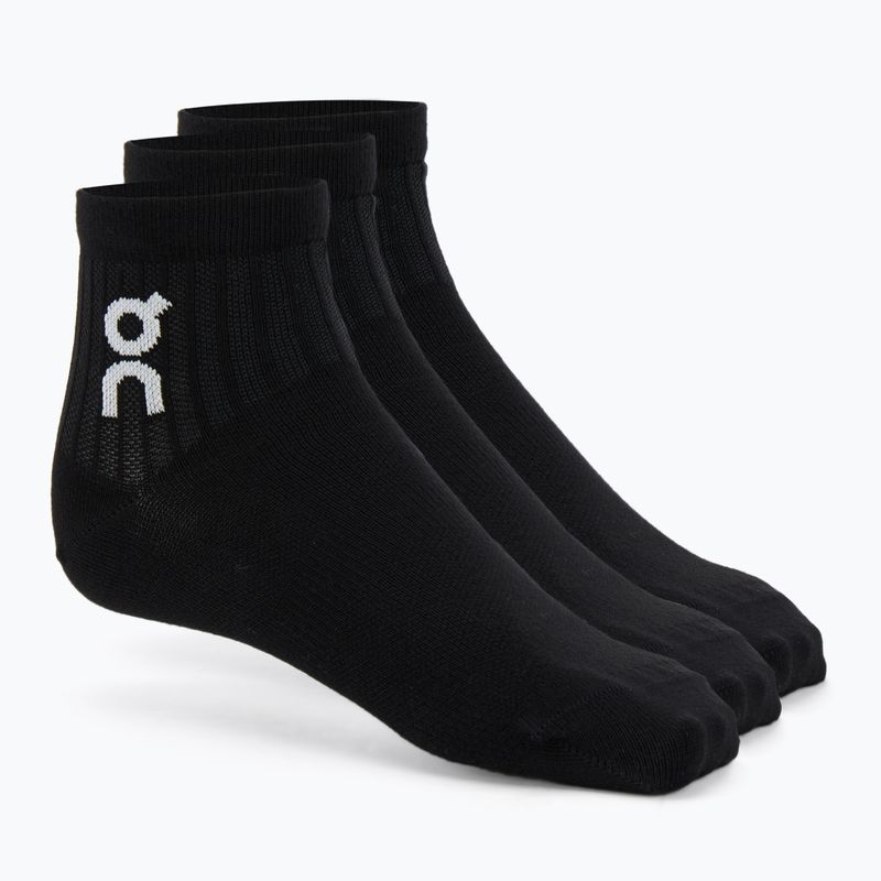 Kojinės On Running Logo Sock Mid 3 poros black