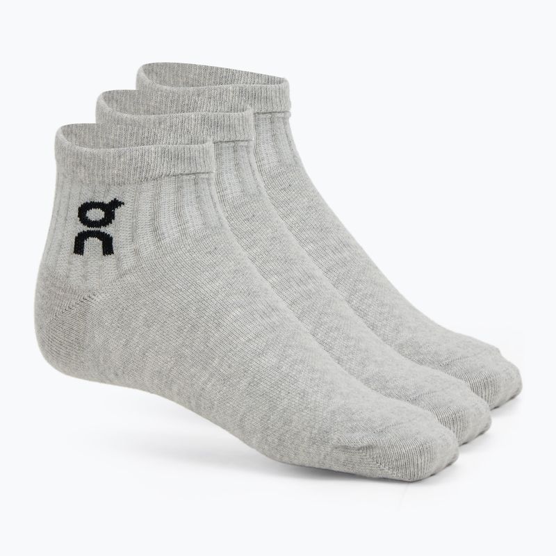Kojinės On Running Logo Sock Mid 3 poros heather gray