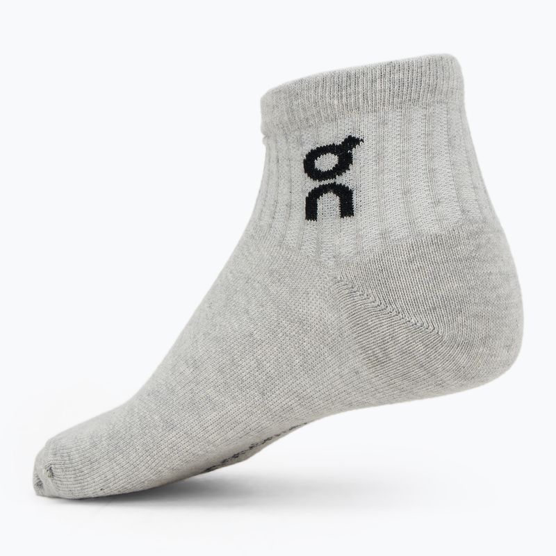 Kojinės On Running Logo Sock Mid 3 poros heather gray 2
