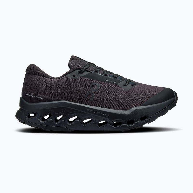 Moteriški bėgimo bateliai On Cloudsurfer Trail 2 Waterproof juoda/juoda