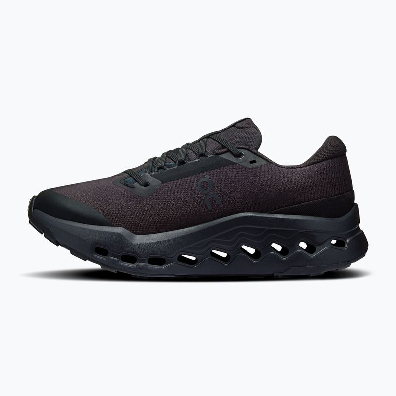Moteriški bėgimo bateliai On Cloudsurfer Trail 2 Waterproof juoda/juoda 2