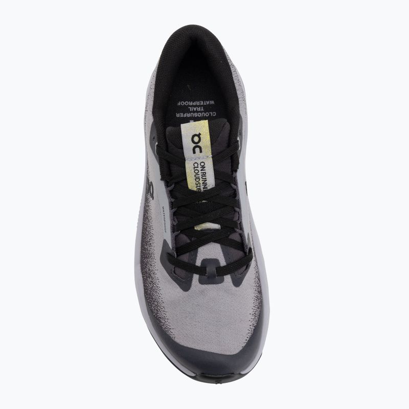 Moteriški bėgimo bateliai On Cloudsurfer Trail 2 Waterproof juoda/alyvinė 5