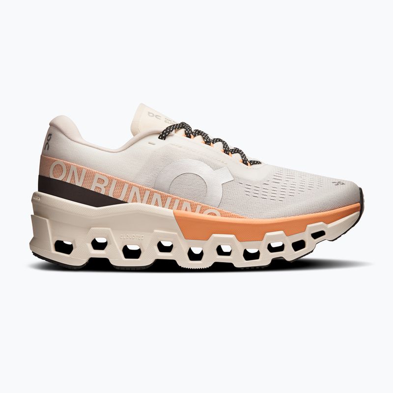 Moteriški bėgimo batai On Cloudmonster 2 ivory/tangerine