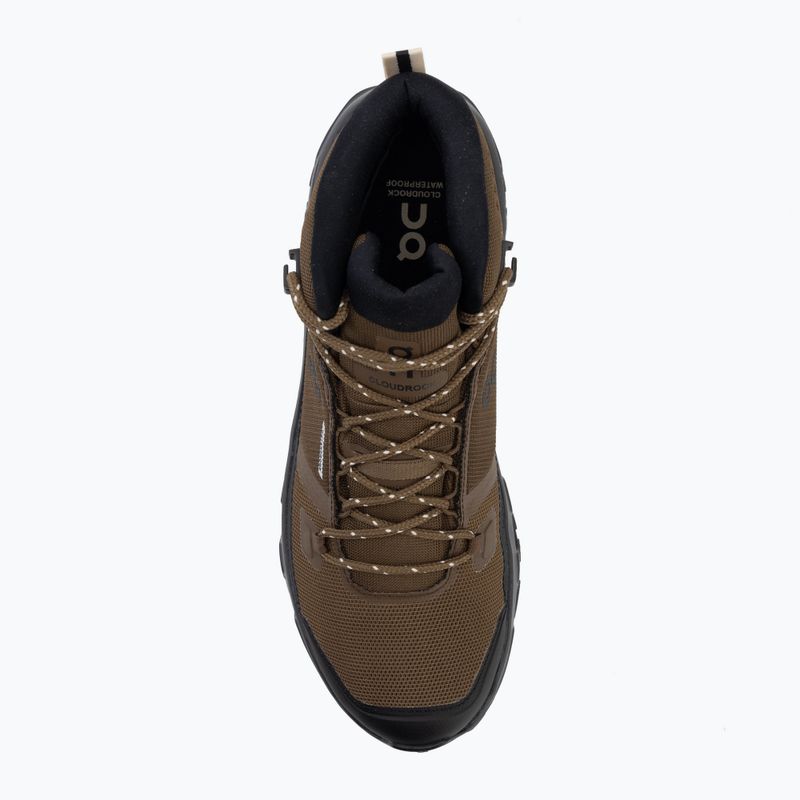 Vyriški turistiniai batai On Cloudrock Mid Waterproof earth/black 5