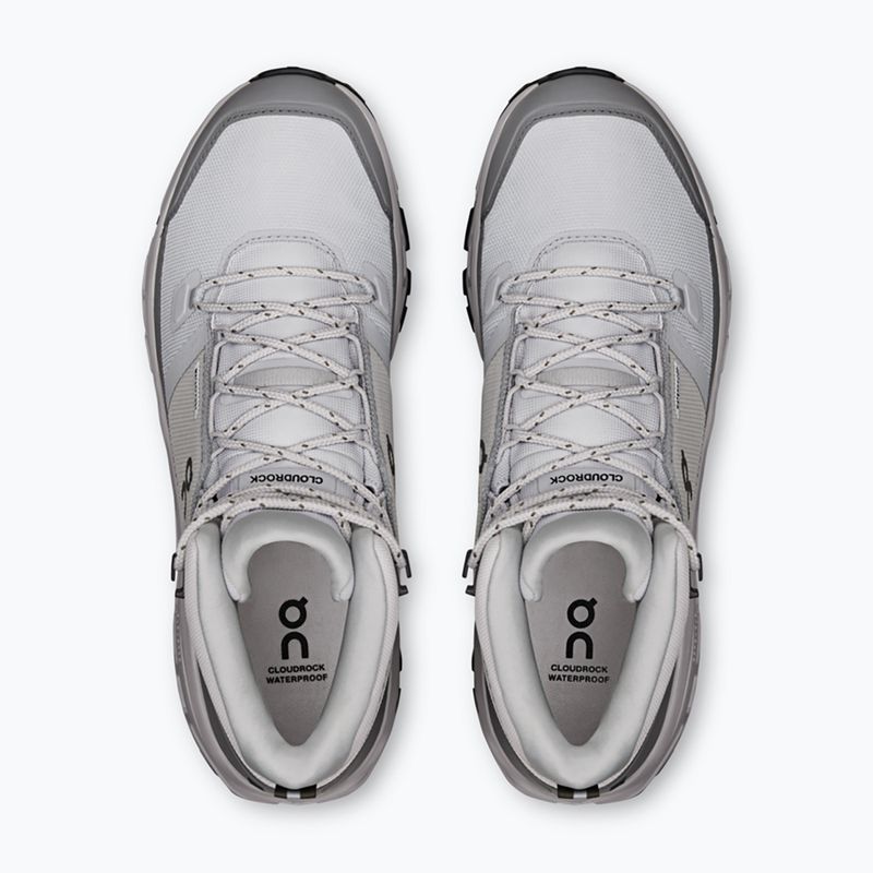 Vyriški turistiniai batai On Cloudrock Mid Waterproof glacier/alloy 3