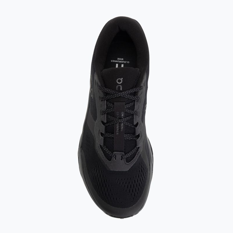 Vyriški bėgimo bateliai On Cloudrunner 3 Wide juoda/juoda 5