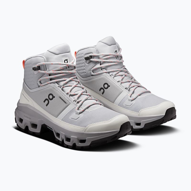 Moteriški turistiniai batai On Cloudrock Mid Waterproof glacier/alloy 2